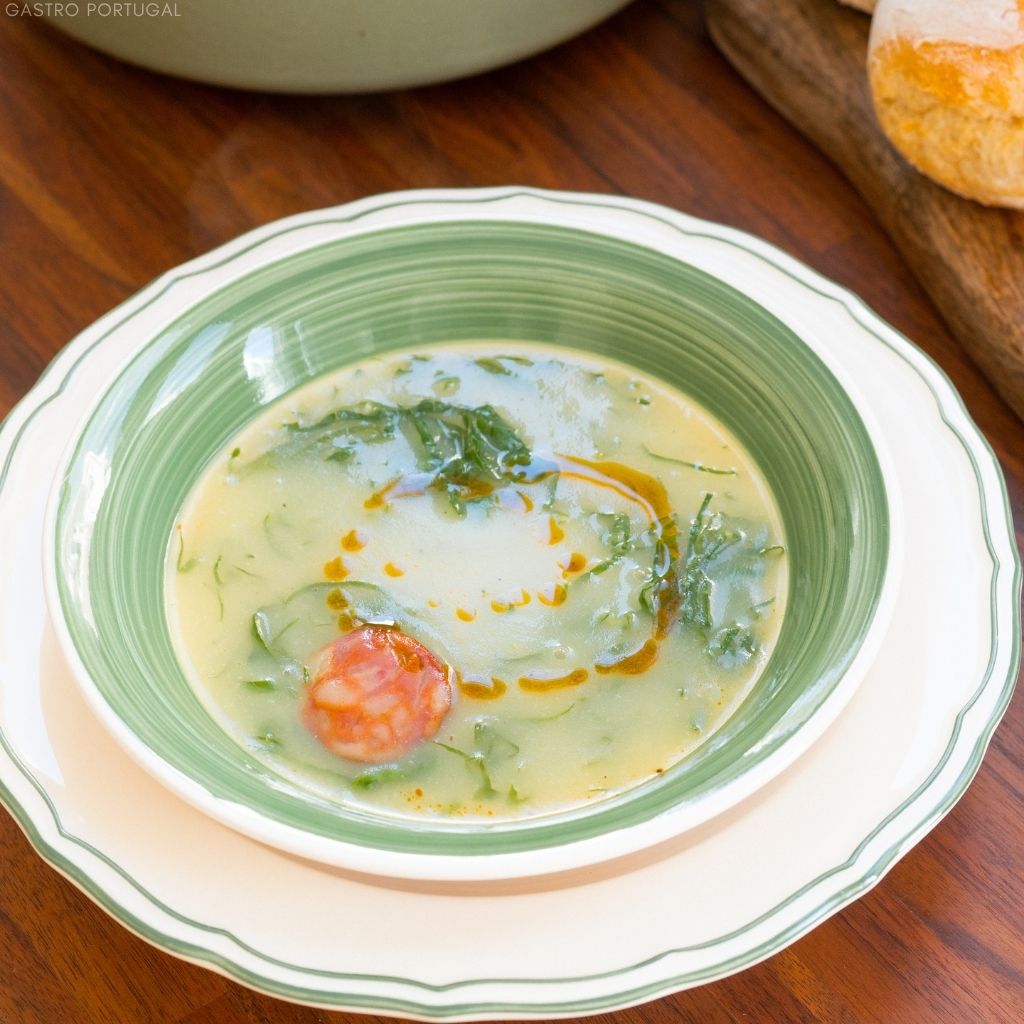 a bowl of caldo verde