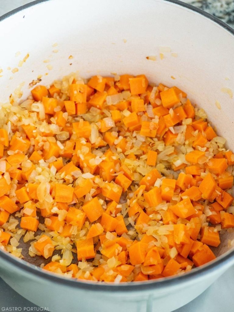 sautéed onions and carrots