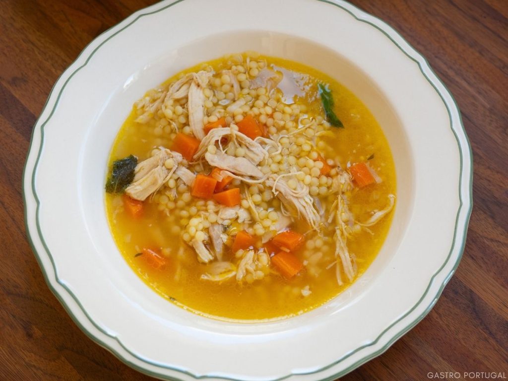 portuguese chicken mint soup